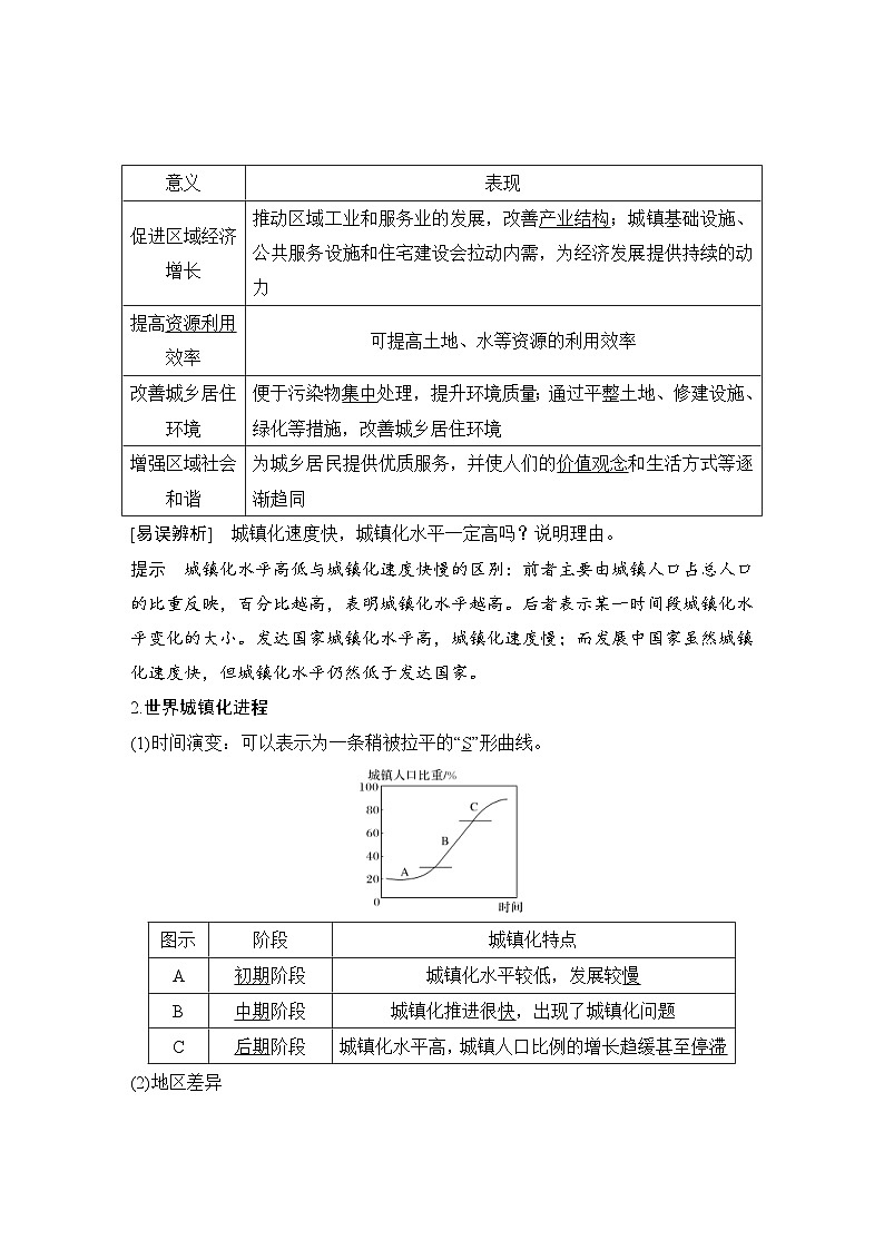 新高考地理一轮复习精品学案第28讲 城镇化与城乡景观(含解析)02