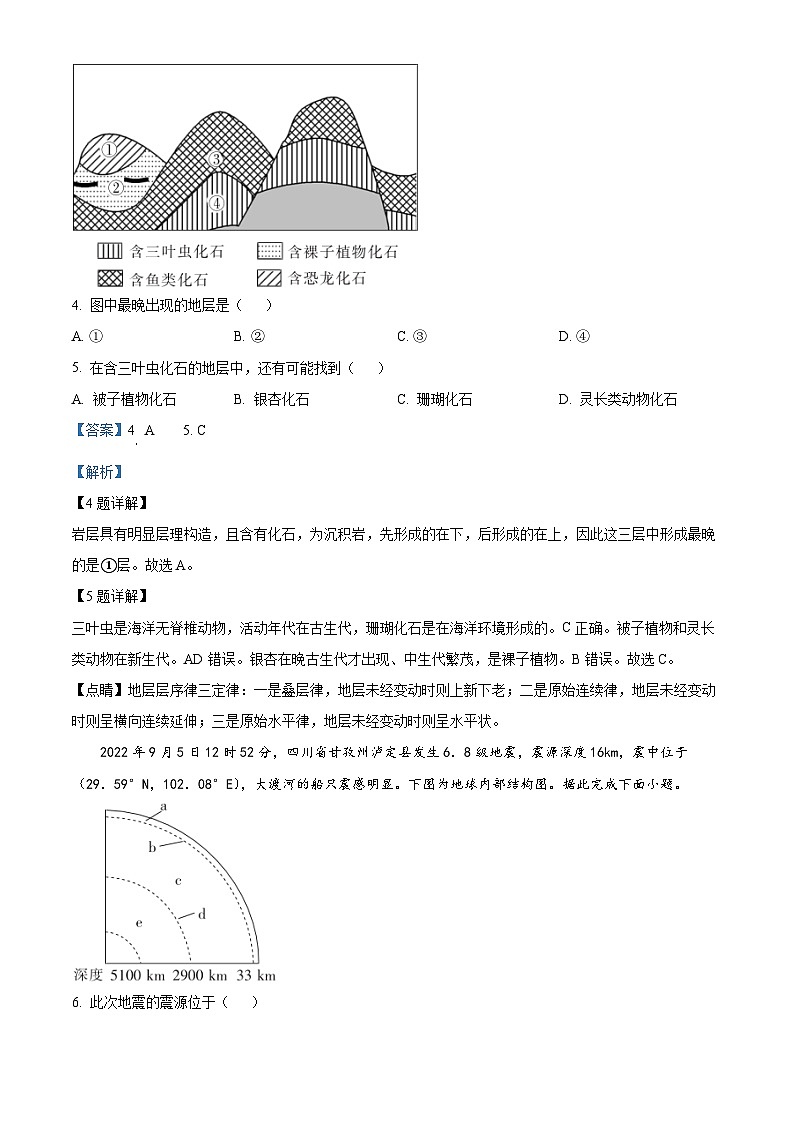 【期中真题】山西省名校2022-2023学年高一上学期期中联合考试地理试题.zip02