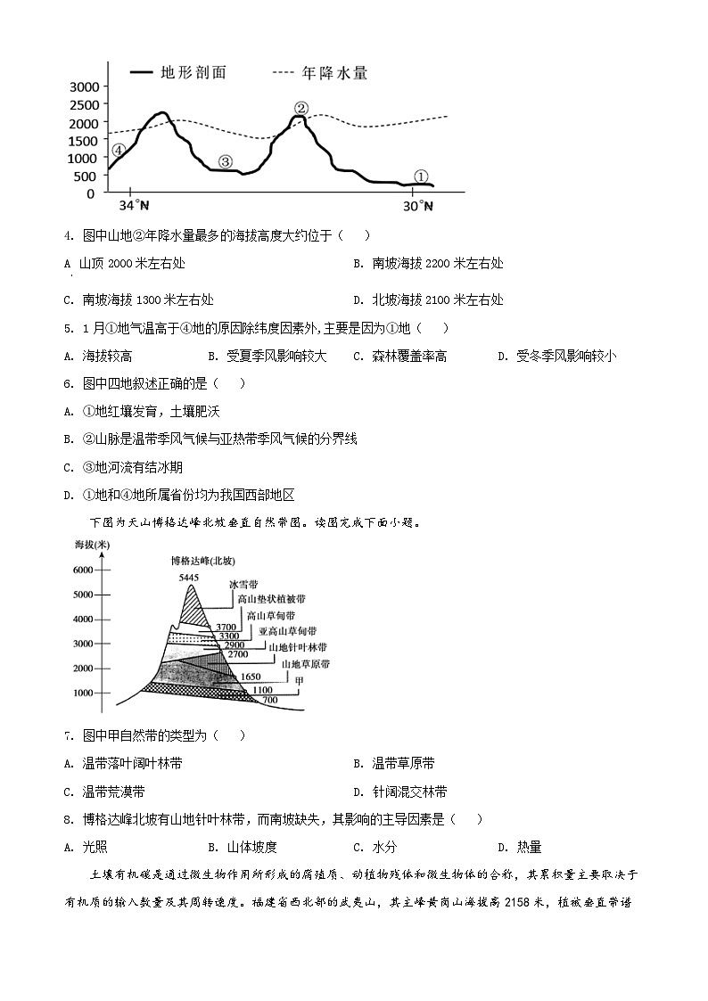 【期中真题】重庆市第八中学校2021-2022学年高三上学期期中地理试题.zip02