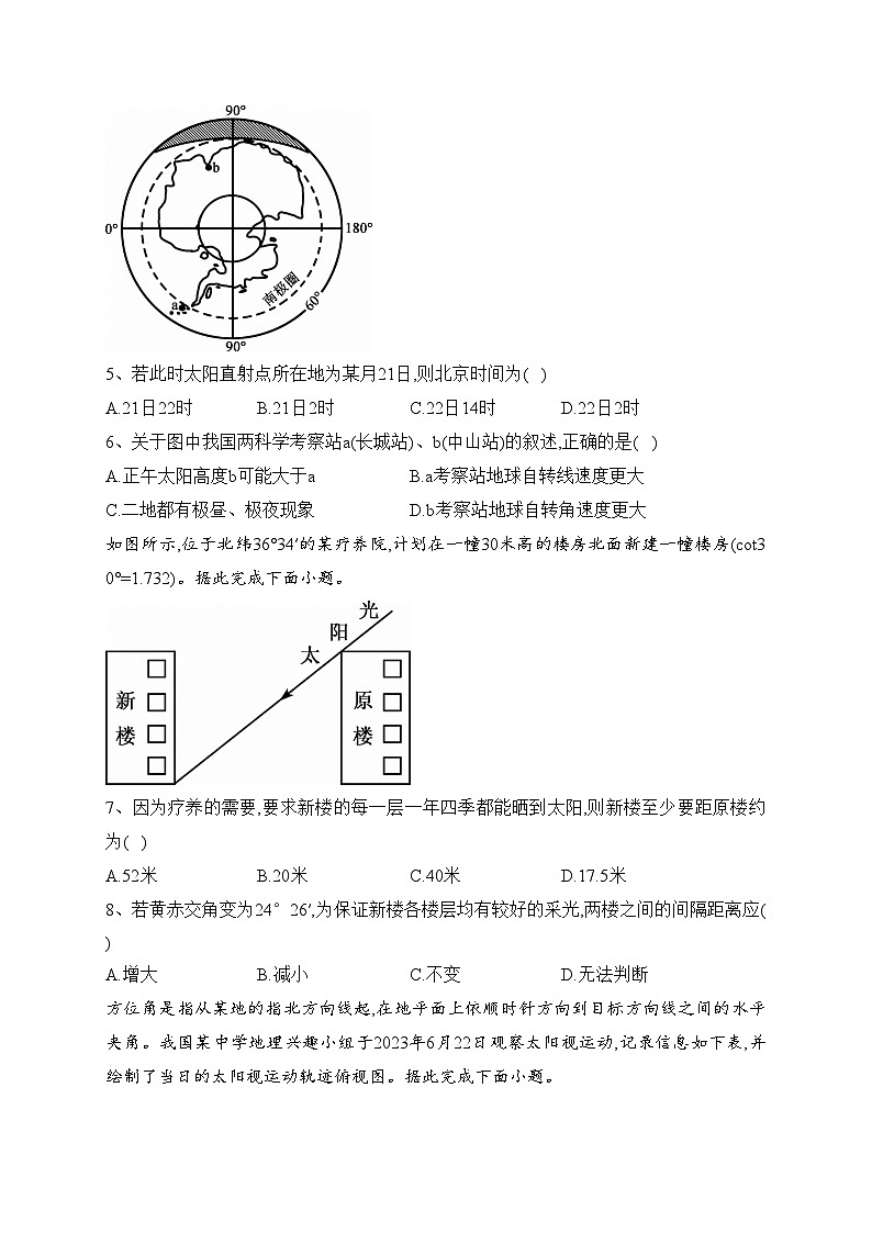 山西省运城市部分学校2023-2024学年高二上学期10月月考地理试卷(含答案)第2页