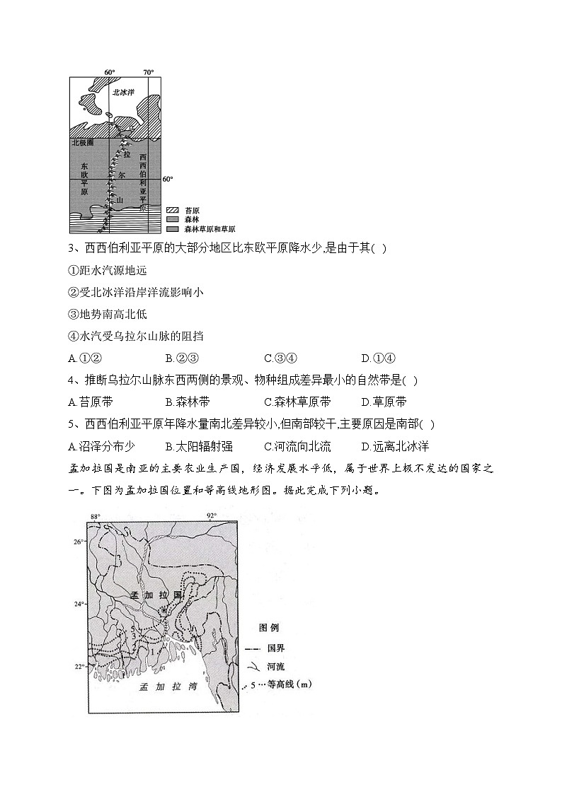 2023-2024学年 人教版(2019)选择性必修二 第一章 区域与区域发展 单元测试卷(含答案)第2页