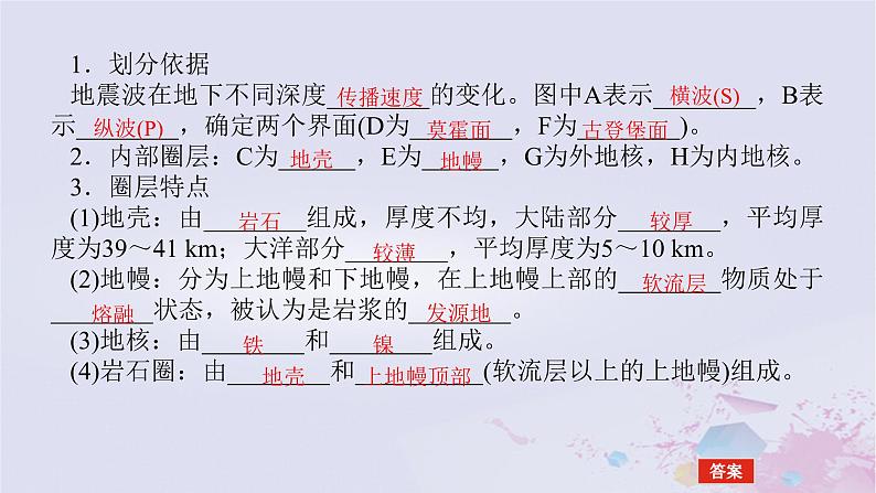 2024版新教材高中地理第一章宇宙中的地球1.2地球的圈层结构课件中图版必修第一册第6页