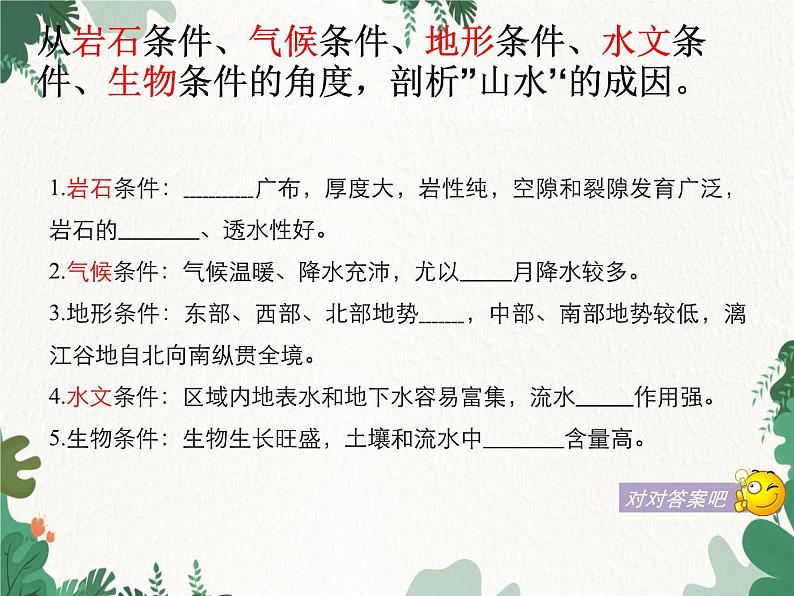 高中地理鲁教版(2019)必修一 3.1走进桂林山水 课件06