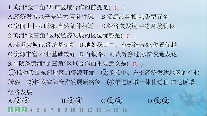 新教材2023_2024学年高中地理第1章区域与区域发展素养综合训练课件新人教版选择性必修2第3页