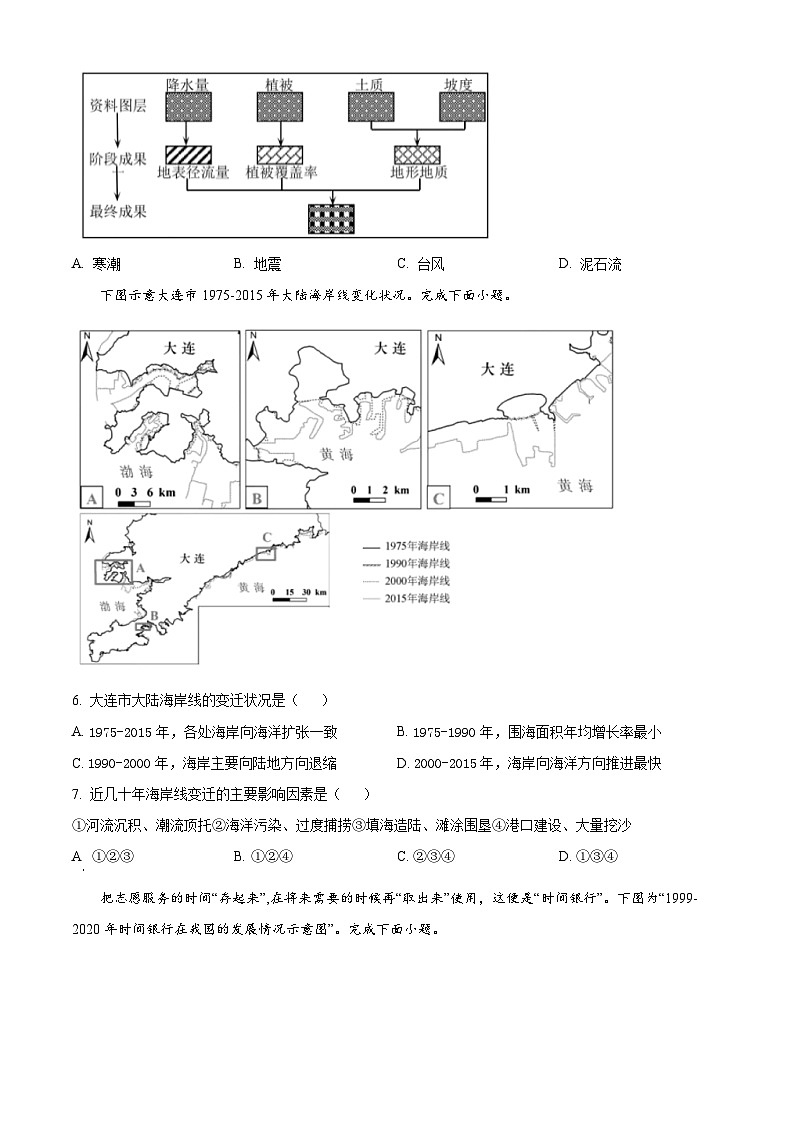 浙江省宁波市2023-2024学年高三上学期期中地理试题(原卷版+解析版)02