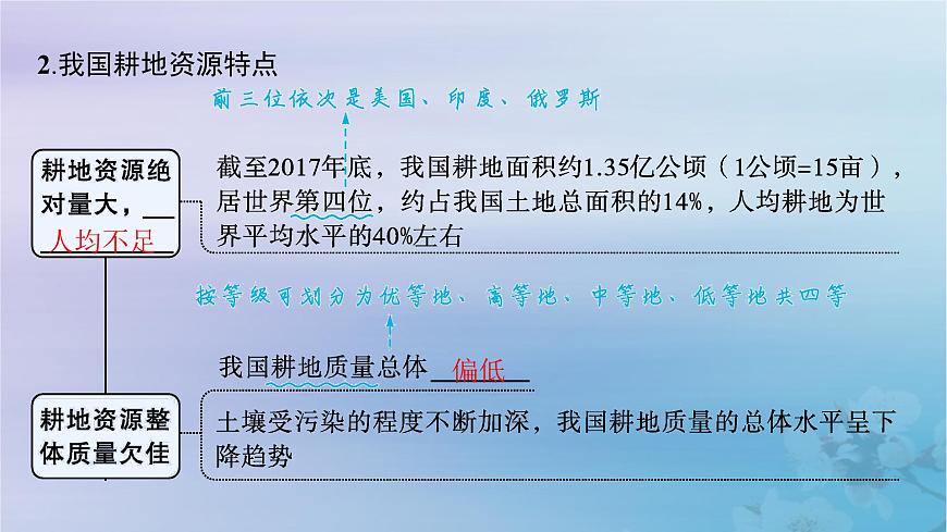 新教材2023_2024學(xué)年高中地理第2章自然資源與國(guó)家安全第1節(jié)耕地資源與國(guó)家糧食安全課件湘教版選擇性必修3第6頁(yè)