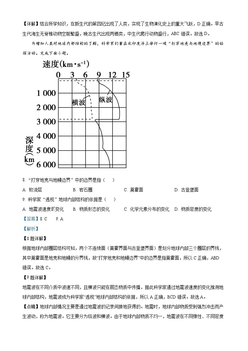 宁夏石嘴山市第三名校2022-2023学年高一上学期期中地理试题 （含解析）03