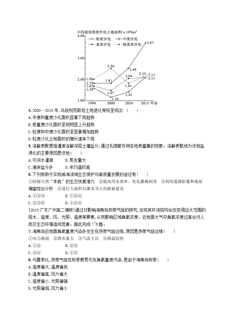 新教材2023_2024学年高中地理期中测评湘教版选择性必修302