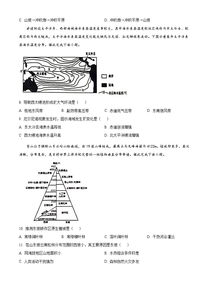 2024青岛莱西高二上学期11月期中考试地理含解析第3页