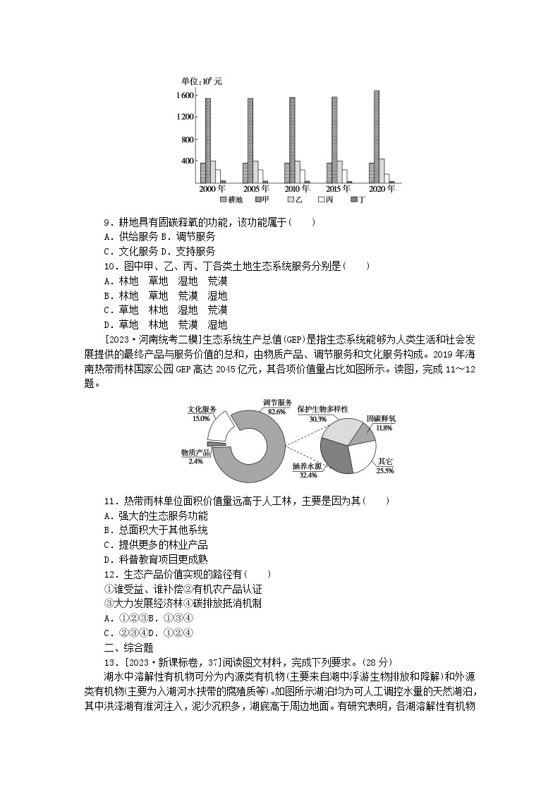 新教材2024高考地理二轮专题复习单元综合提升练12环境与国家安全03