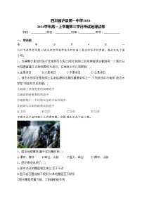 四川省泸县第一中学2023-2024学年高一上学期第三学月考试地理试卷(含答案)