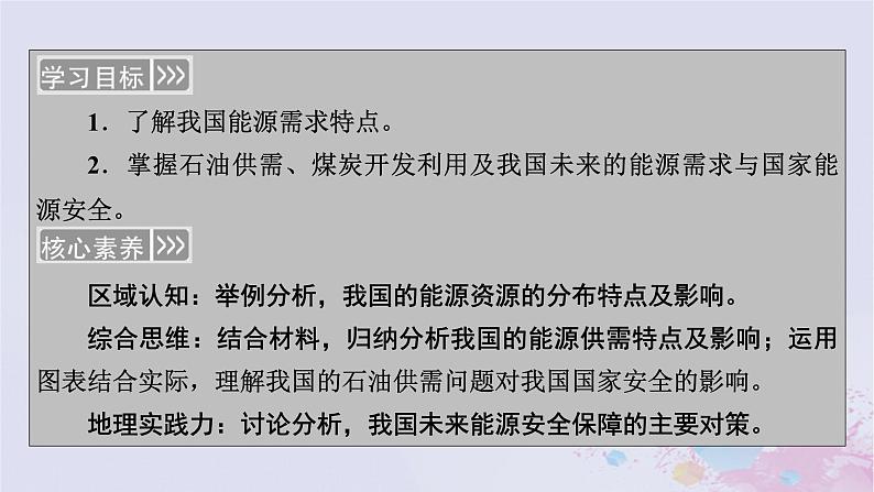 新教材适用2023_2024学年高中地理第2章资源安全与国家安全第2节中国的能源安全课件新人教版选择性必修303