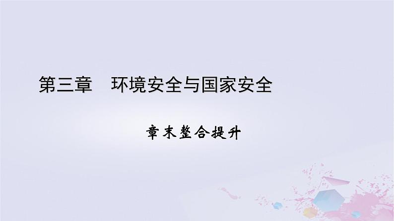 新教材适用2023_2024学年高中地理第3章环境安全与国家安全章末整合提升课件新人教版选择性必修3第1页