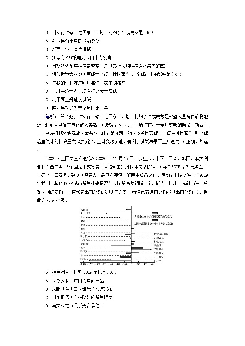 新教材适用2023_2024学年高中地理第4章保障国家安全的资源环境战略与行动第3节国际合作课时作业新人教版选择性必修3第2页