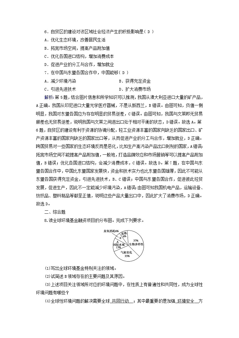 新教材适用2023_2024学年高中地理第4章保障国家安全的资源环境战略与行动第3节国际合作课时作业新人教版选择性必修3第3页