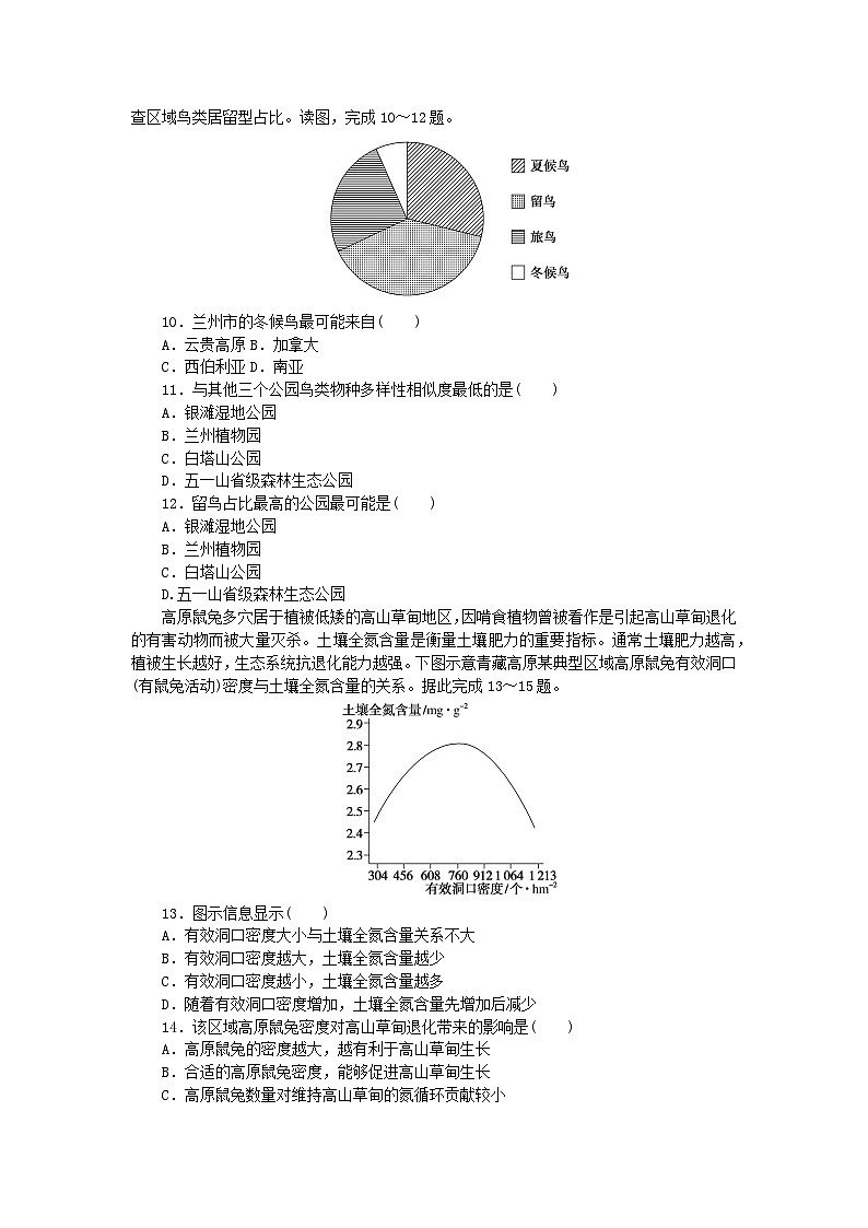 新教材2023版高中地理课时作业9自然保护区与生态安全湘教版选择性必修303