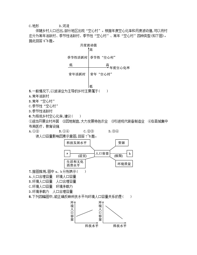2023_2024學(xué)年新教材高中地理期中測(cè)評(píng)試題魯教版必修第二冊(cè)第2頁