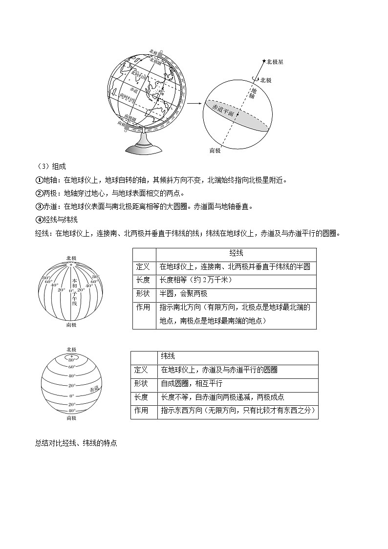 第01讲 地球仪和地图三要素(讲义)(解析版)第3页