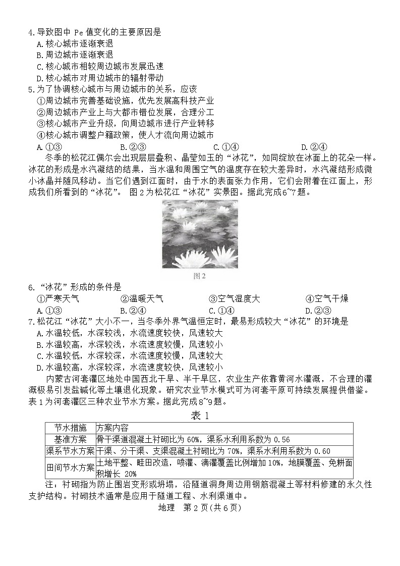 江西省2024届上饶市六校高三上学期第一次联合考试地理试题(Word版附答案)02