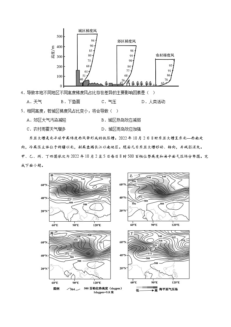 黄金卷05(江苏专用)-【赢在高考·黄金8卷】备战2024年高考地理模拟卷(江苏专用)02