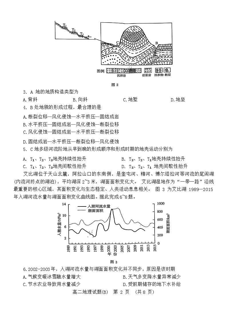 山东省济南市2023-2024学年高二上学期期末考试地理试题(Word版附答案)02