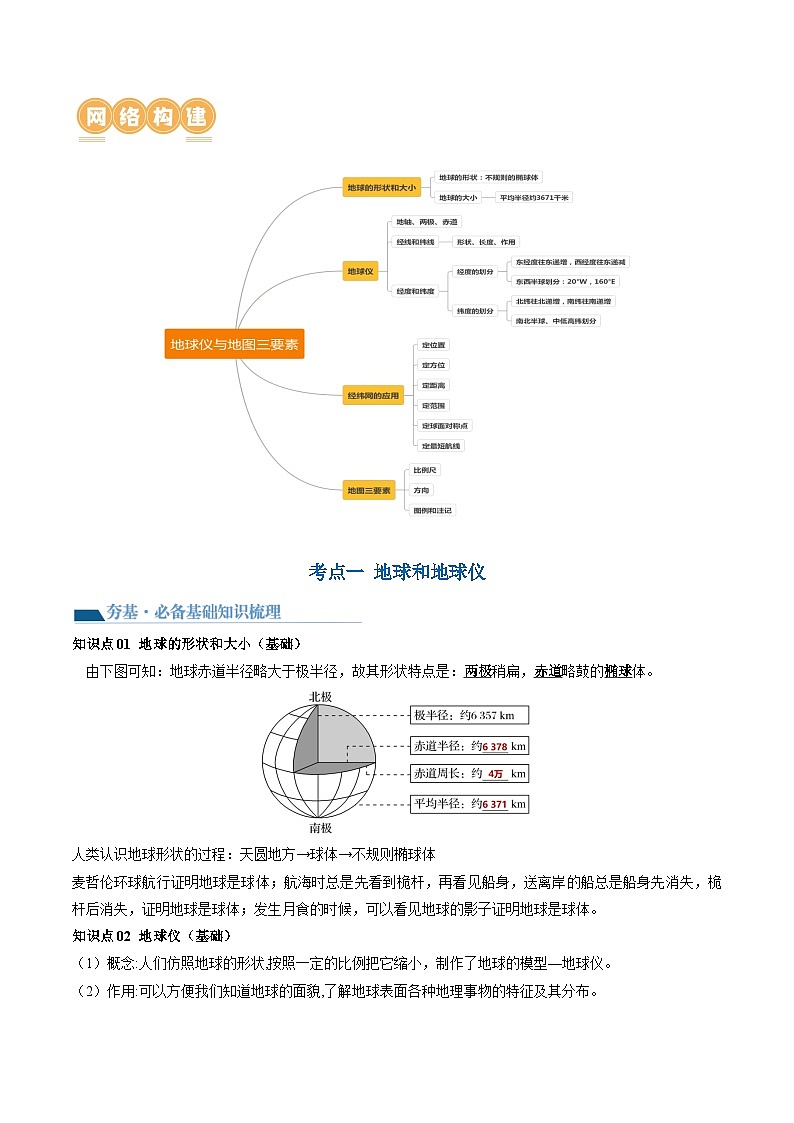 最新高考地理一轮复习【讲通练透】 第01讲  地球仪和地图三要素(讲通)02