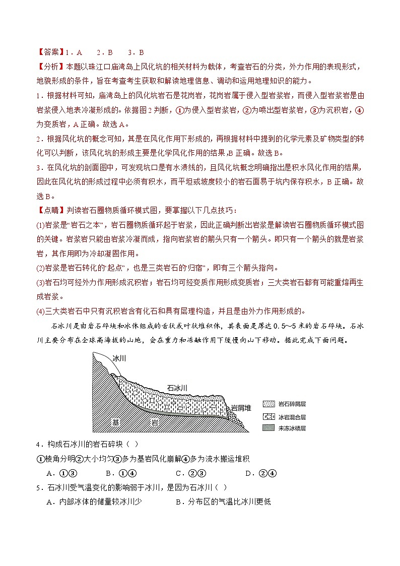 最新高考地理一轮复习【讲通练透】 第13讲 营造地表形态的力量及其地貌(练透)02