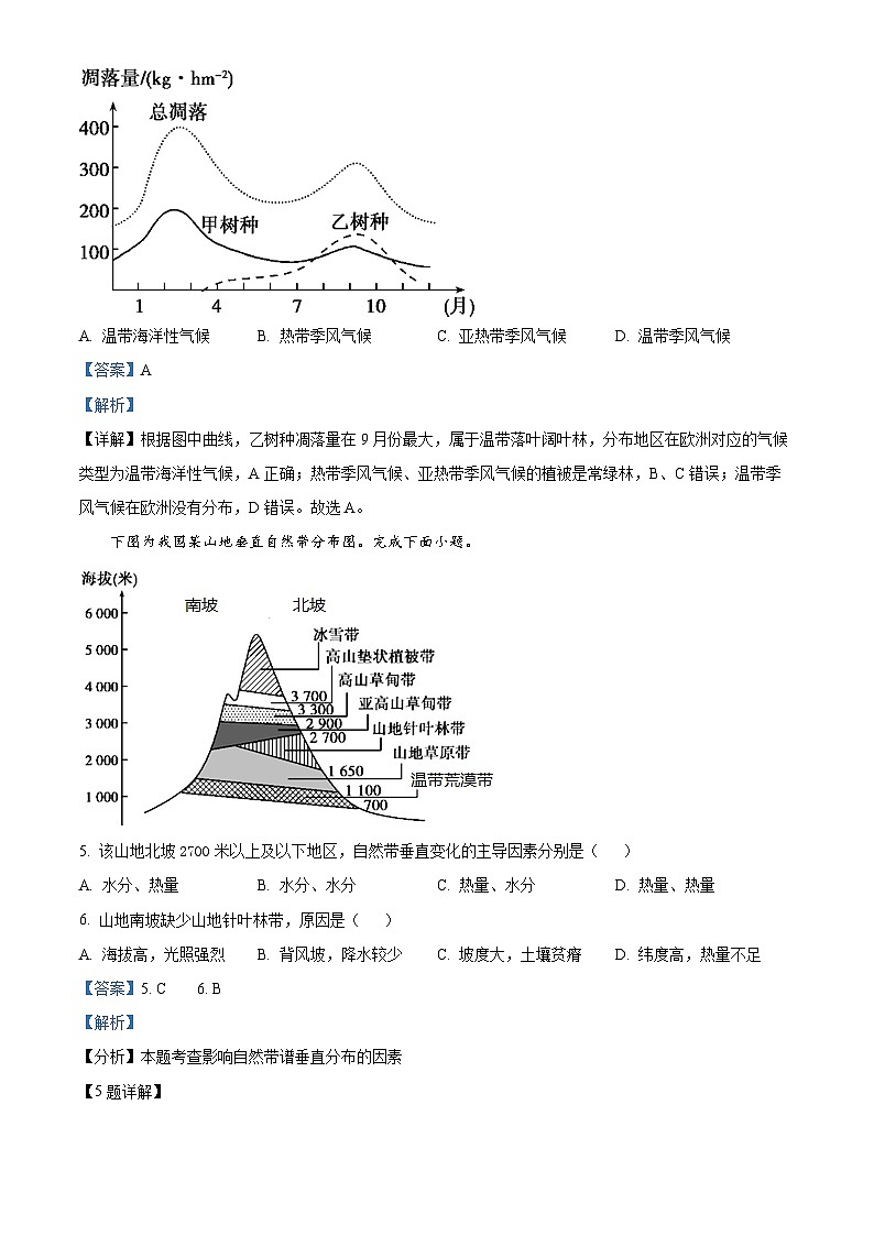 01,河北省石家庄北华中学2023-2024学年高二上学期11月期中考试地理试题03
