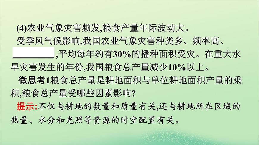 2024春高中地理第2章資源安全與國家安全第3節(jié)中國的耕地資源與糧食安全課件（人教版選擇性必修3）第7頁
