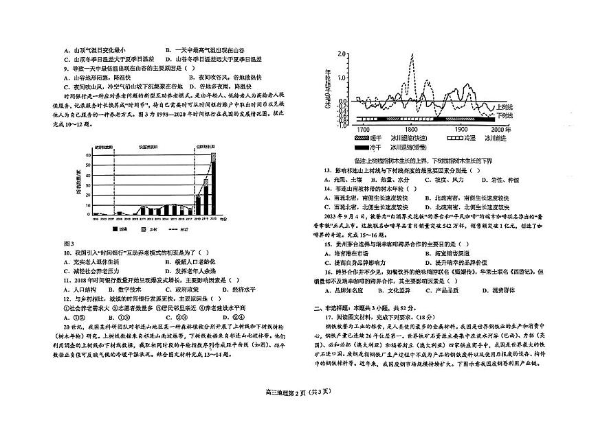 遼寧省遼東南協(xié)作體2023-2024學(xué)年高三下學(xué)期開學(xué)考試 地理第2頁