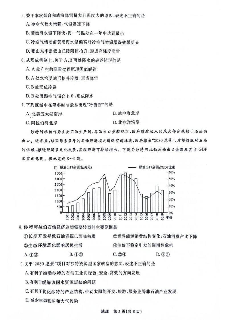 辽宁省名校联盟2023-2024学年高三下学期3月联合考试地理03