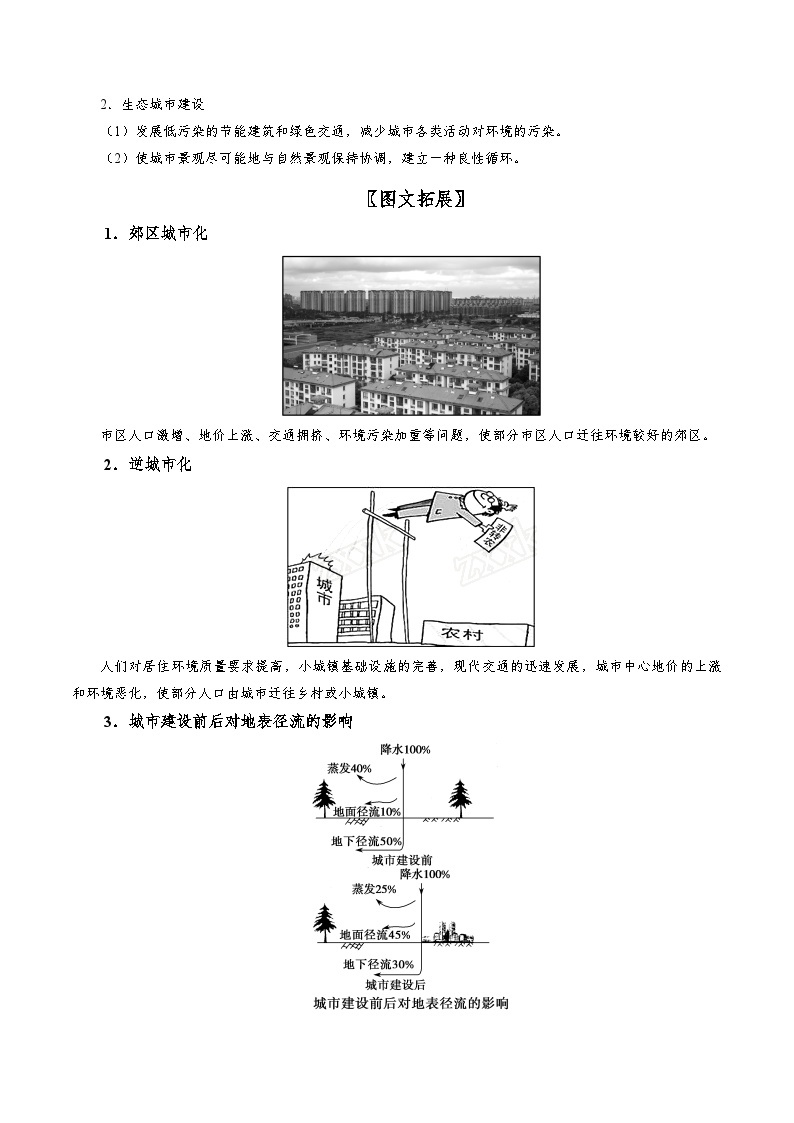 最新高考地理考点一遍过讲义 考点31 城市化03