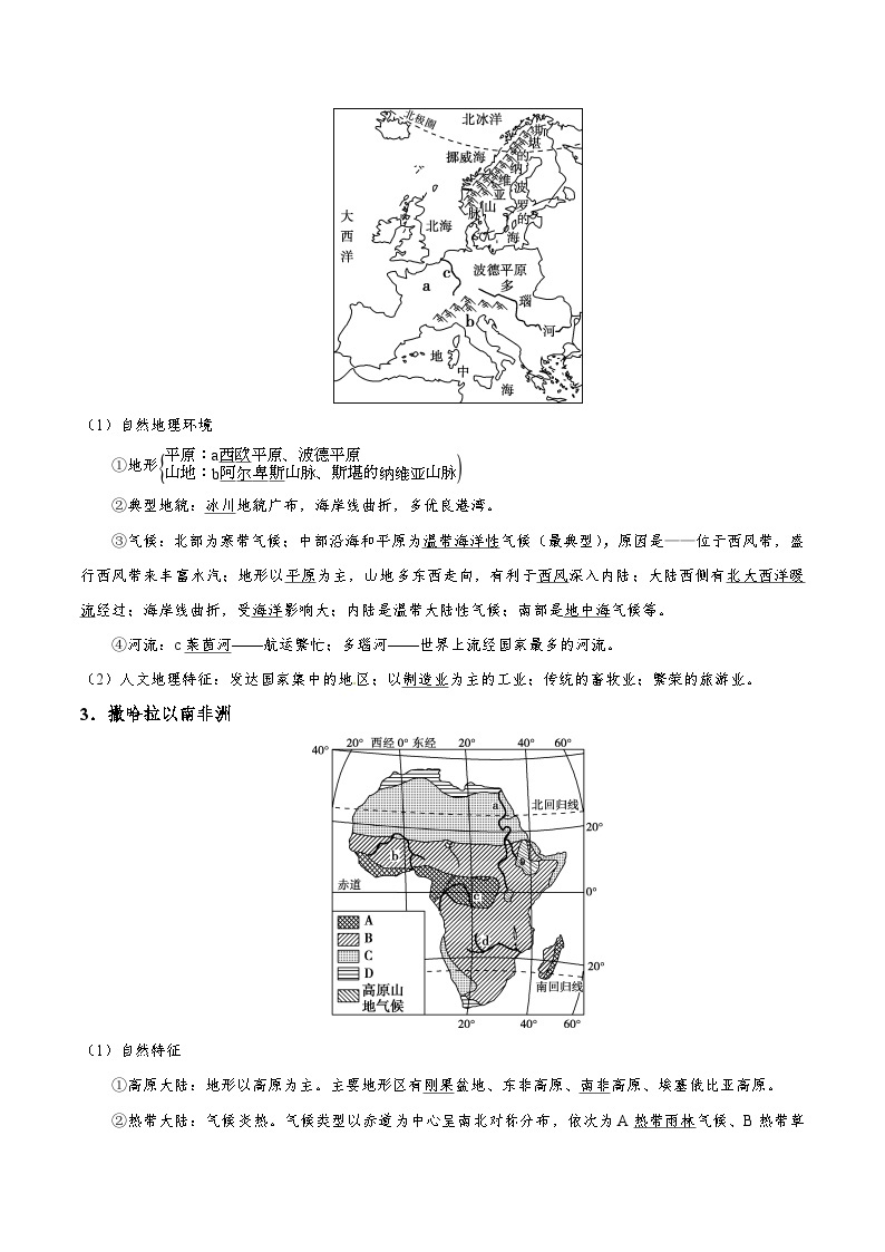 最新高考地理考点一遍过讲义 考点56 世界其他主要地区03