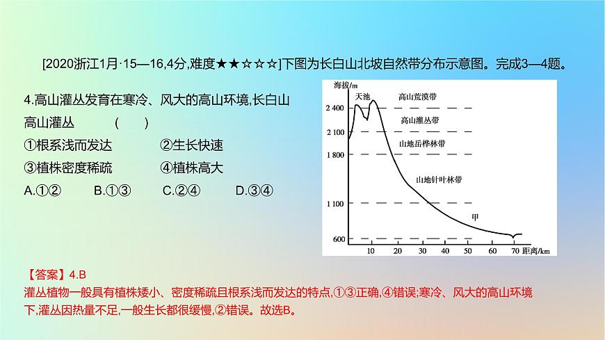 2025版高考地理一輪復(fù)習(xí)真題精練專題六自然環(huán)境的整體性與差異性第19練自然環(huán)境的地域差異性課件第5頁