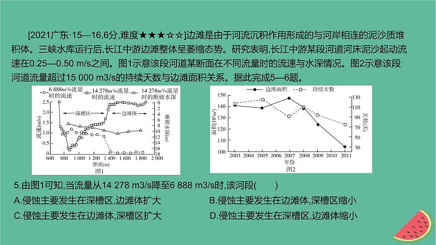 2025版高考地理一輪復(fù)習(xí)真題精練專題五地表形態(tài)的塑造第16練河流地貌的發(fā)育課件第6頁