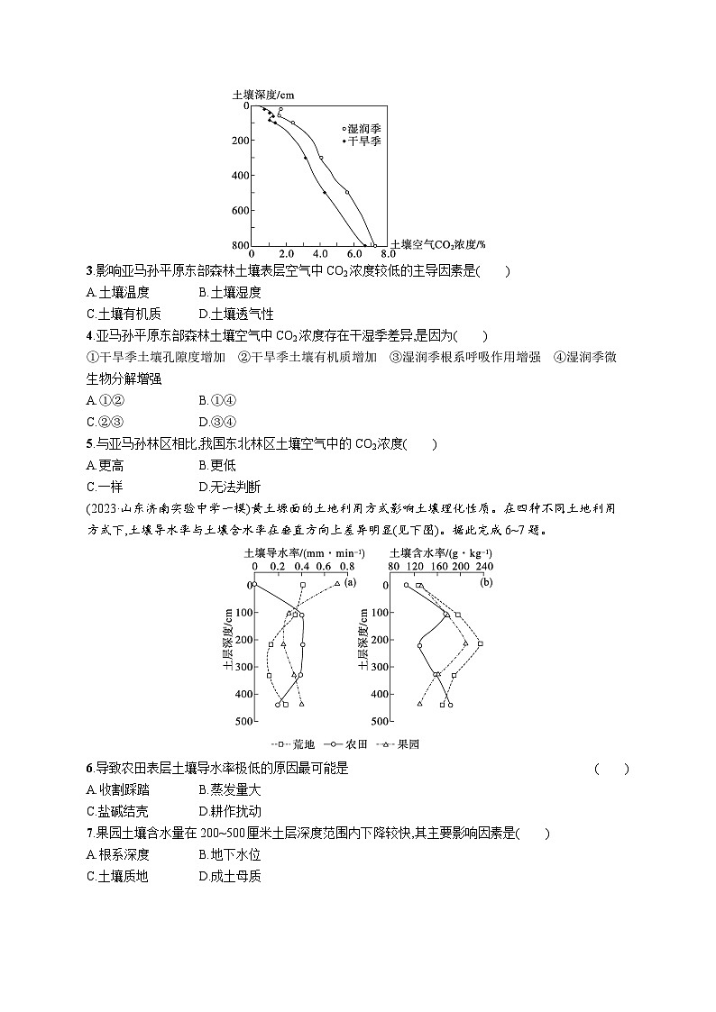 高考总复习优化设计一轮用书地理配人教版(适用于新高考新教材)word课时规范练30土壤02