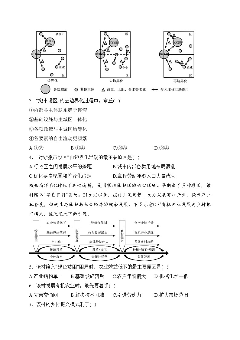 江西省名校2024届高三下学期2月开学考试地理试卷(含答案)第2页