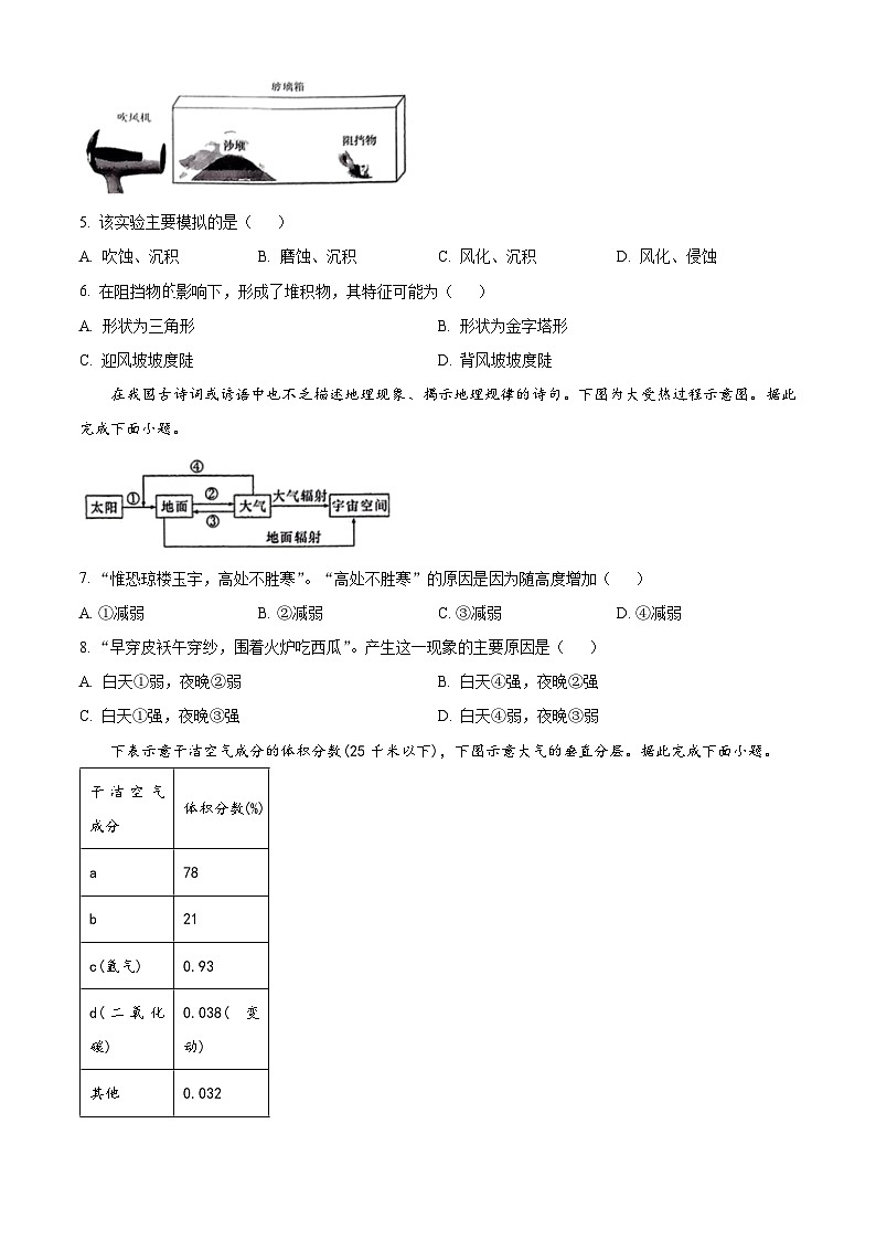精品解析:湖南省长沙市长郡中学教育集团2023-2024学年高一下学期入学联考地理试卷(原卷版)第2页