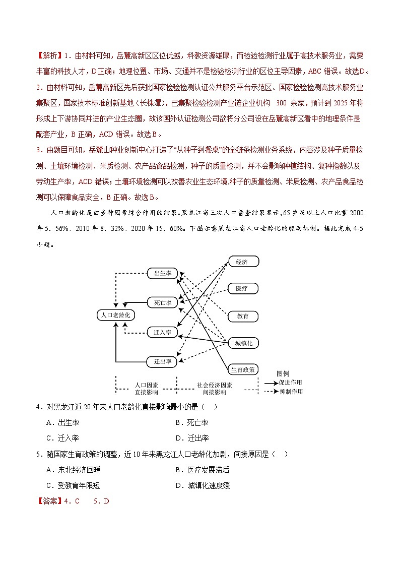 2024年高考第二次模拟考试卷:地理(全国卷老教材)(全解全析)第2页
