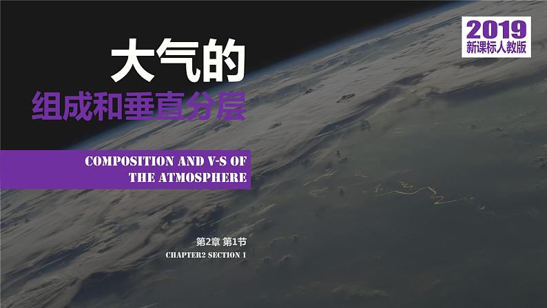 人教版(2019)必修一 第二章第一节 大气的组成和垂直分层课件01