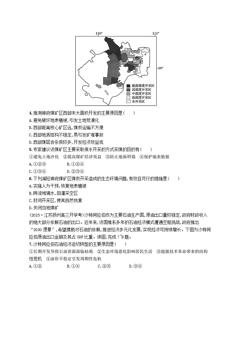 备战2025届高考地理一轮总复习课时规范练51资源枯竭型城市的转型发展第2页