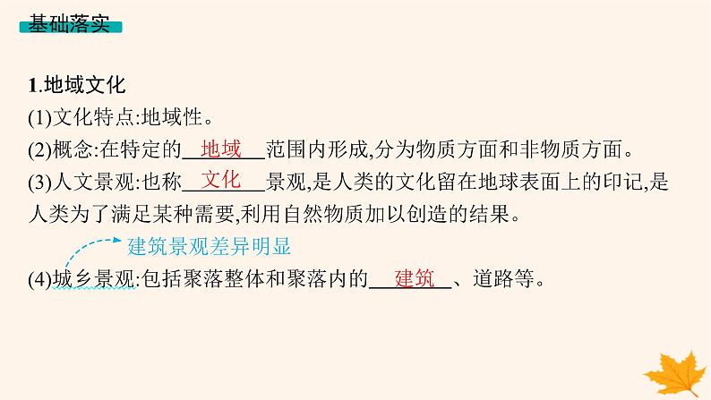 备战2025届高考地理一轮总复习第2篇人文地理第9章乡村和城镇第2讲地域文化与城乡景观课件第5页
