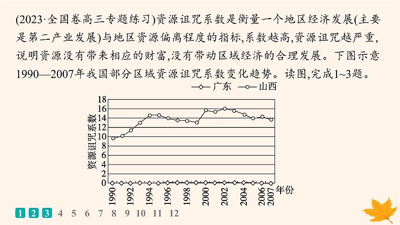 备战2025届高考地理一轮总复习第3篇区域发展第14章资源环境与区域发展课时规范练51资源枯竭型城市的转型发展课件02