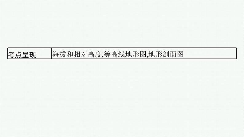 第1单元 地球与地图 第2节 等高线地形图 2025年高考地理一轮总复习课件+习题鲁教版(新高考新教材)02