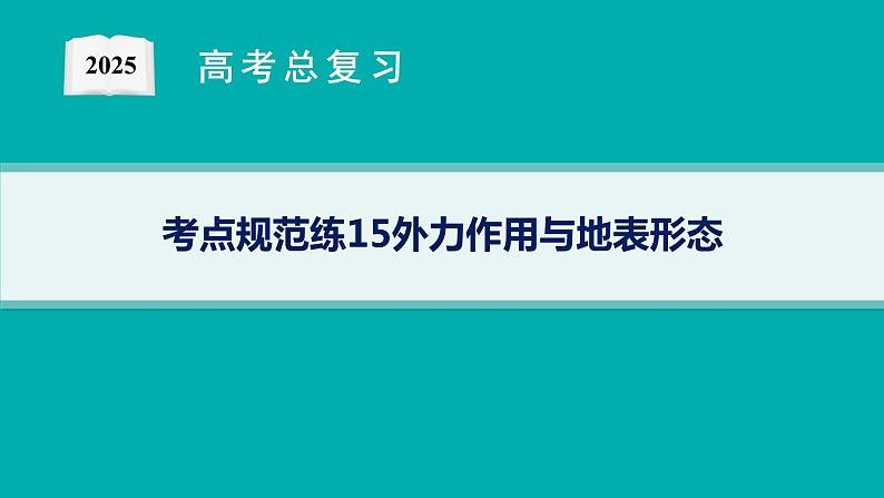 考点规范练15外力作用与地表形态第1页