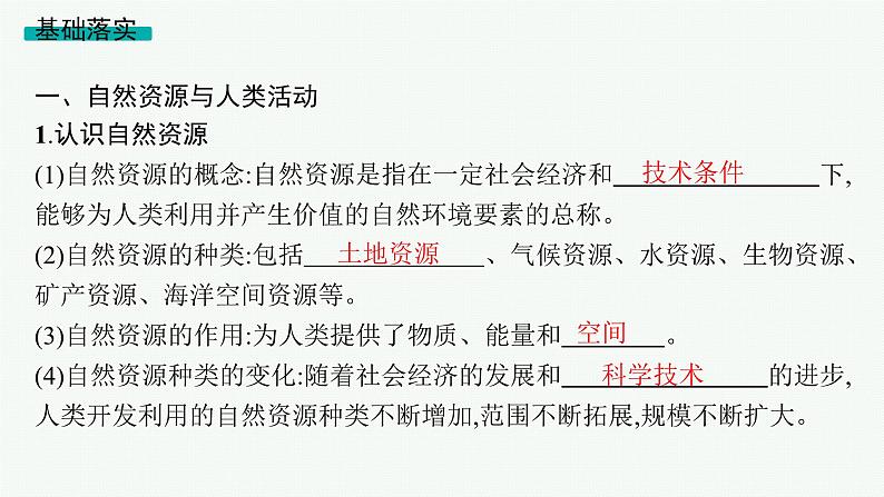 第14单元 自然资源与国家安全 第1节 自然资源与人类活动、石油与国家安全 2025年高考地理一轮总复习课件+习题鲁教版(新高考新教材)05