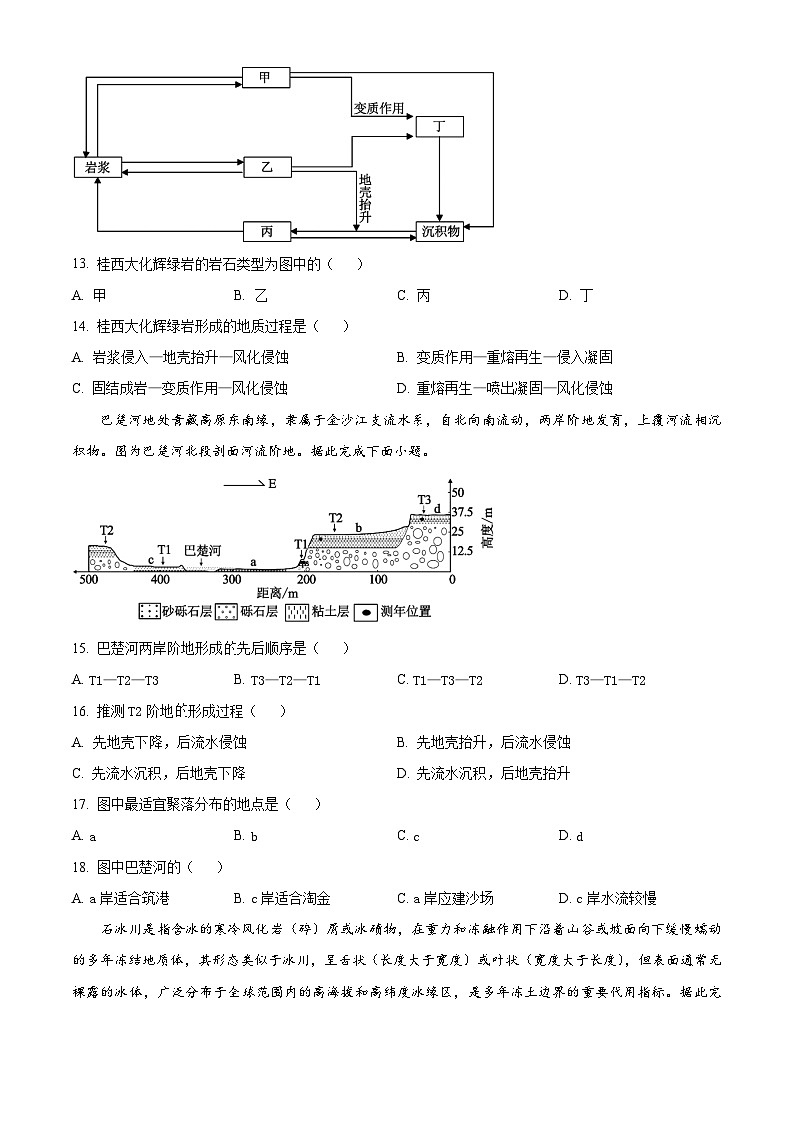 精品解析:四川省成都市蓉城名校联盟2023-2024学年高二下学期开学考试地理试题(原卷版)第3页