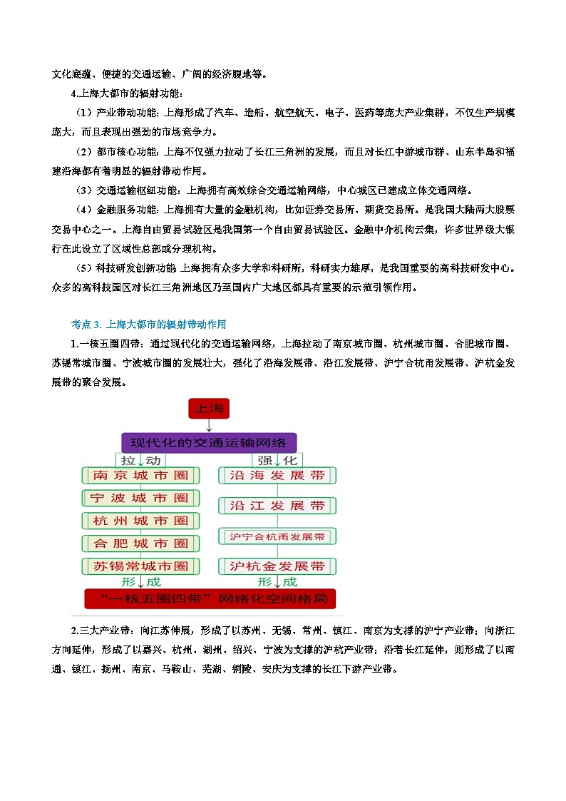 专题34 大都市的辐射功能(精品讲义)-备战高考地理一轮复习全考点精讲练(浙江专用)(解析版)第3页