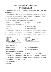 山东省昌乐及第中学2023-2024学年高二下学期第一次月考地理试题(原卷版+解析版)