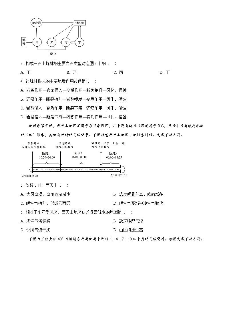 安徽省马鞍山市第二中学2023-2024学年高二下学期开学检测地理试卷(Word版附解析)02